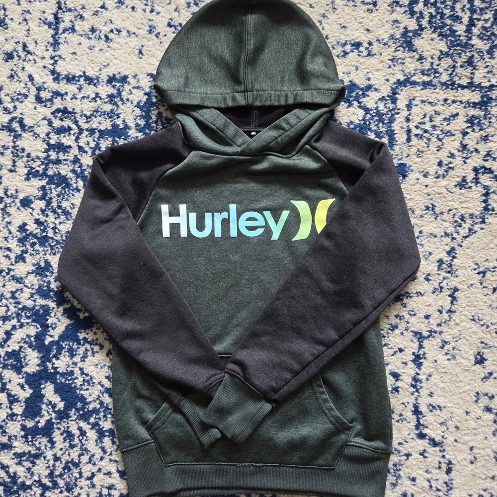 Hurley Kids Green and Black Hoodie